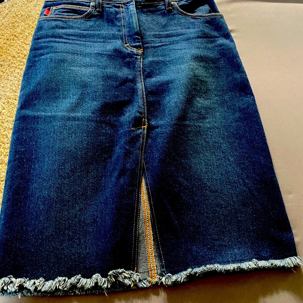 BCBG Jean Skirt